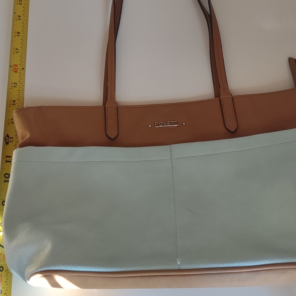 Rosetti blue and brown purse